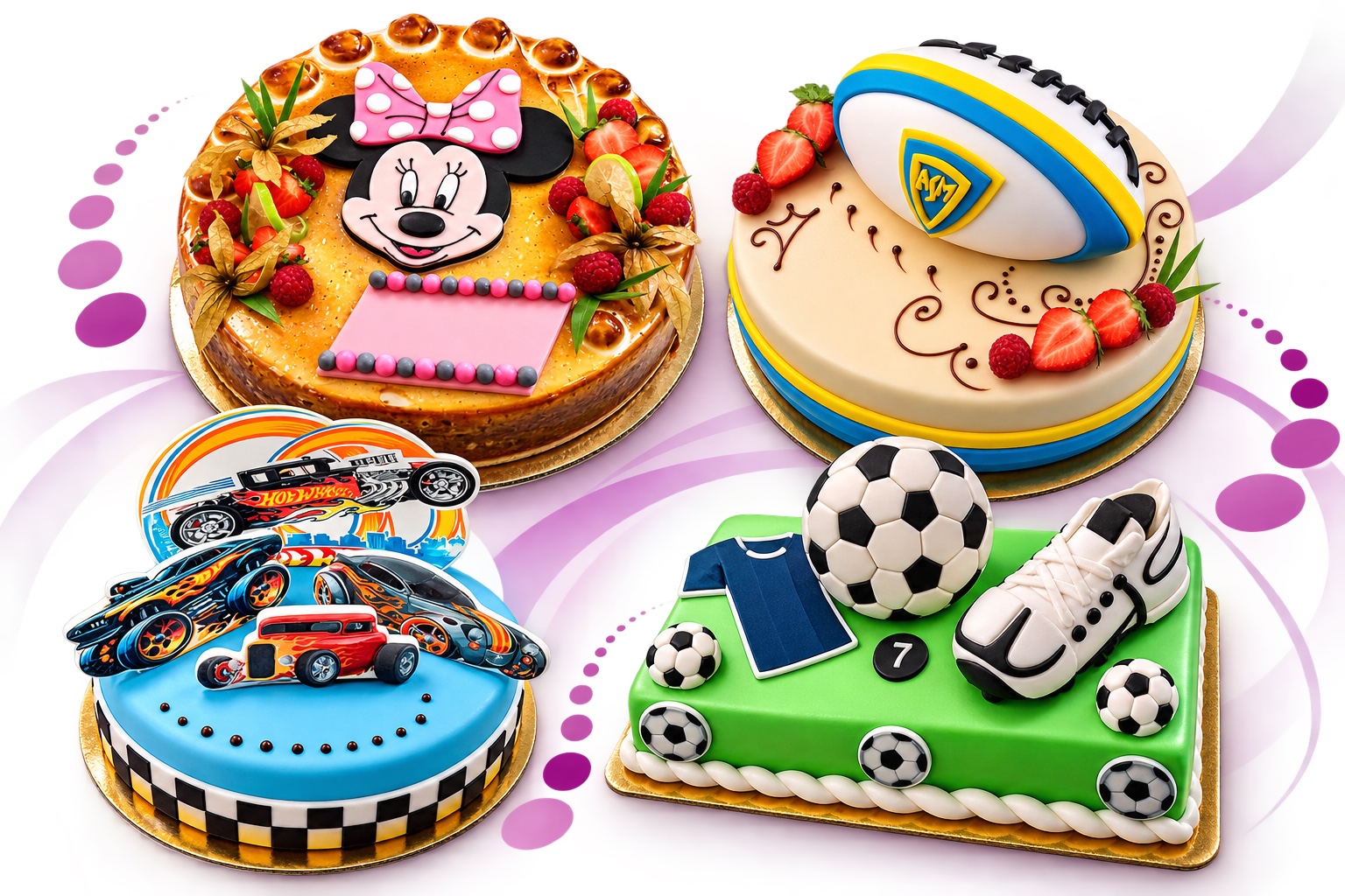 Sélection de gâteaux personnalisés réalisés par Pierre Pâtisserie